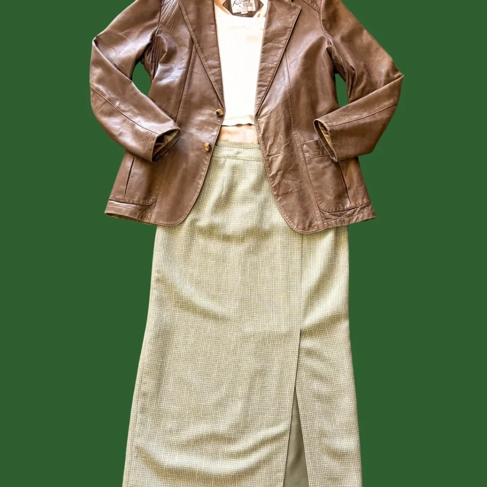 Remy Leather Fashions Blazer Jacket Made in USA • Size 42 • Genuine Leather
